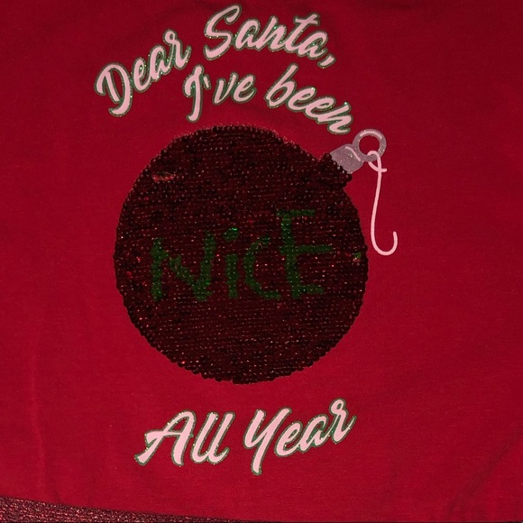 NWT Magical Season Christmas dress girls nice |naughty. Red white green. L 12/14 - Picture 2 of 11